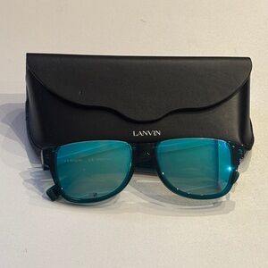 Lanvin 601S Teal Sunglasses with Black Case